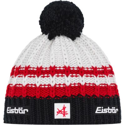 Eisbär, Unisex, Mütze, Kova Pompon Ski Austria, Schwarz, Weiss, (One Size) Eisbär, Unisex, Mütze, Kova Pompon Ski Austria, Schwarz, Weiss, (One Size)