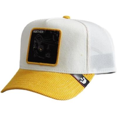 Goorin Bros, Unisex, Cap, . Rehtnap Panther Trucker Cap - 101-2295, Weiss, Schwarz, Gelb Goorin Bros, Unisex, Cap, . Rehtnap Panther Trucker Cap - 101-2295, Weiss, Schwarz, Gelb