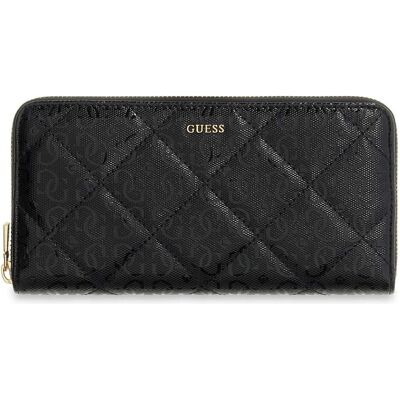 Guess Damen, Portemonnaie, Libby SLG Zip Around Wallet, Schwarz Guess Damen, Portemonnaie, Libby SLG Zip Around Wallet, Schwarz