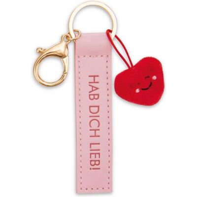 Magni, Unisex, Schlüsselanhänger, NICI Schlüsselanhänger Hab dich lieb! Kunstlederband mit Herz rosa 10cm, Rot, Rosa Magni, Unisex, Schlüsselanhänger, NICI Schlüsselanhänger Hab dich lieb! Kunstlederband mit Herz rosa 10cm, Rot, Rosa