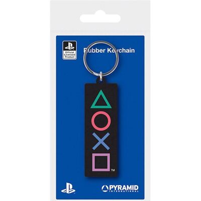 Pyramid Schlüsselanhänger, PLAYSTATION - Shapes - Porte-clés en caoutchouc, Mehrfarbig, Schwarz Pyramid Schlüsselanhänger, PLAYSTATION - Shapes - Porte-clés en caoutchouc, Mehrfarbig, Schwarz