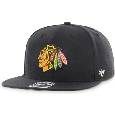 47 Brand, Herren, Cap, Captain Chicago Blackhawks, Schwarz, (One Size) 47 Brand, Herren, Cap, Captain Chicago Blackhawks, Schwarz, (One Size)