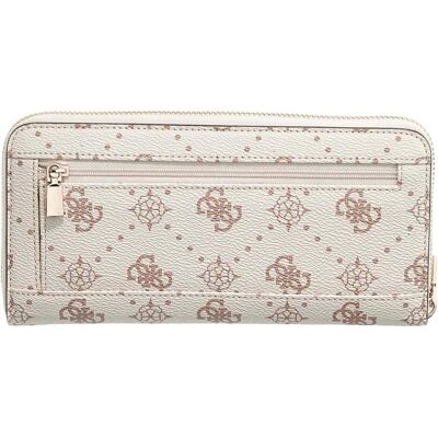 Guess Damen, Portemonnaie, Carrie Logo Large Zip Around Wallet, Weiss, Beige Guess Damen, Portemonnaie, Carrie Logo Large Zip Around Wallet, Weiss, Beige