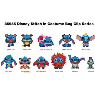 Monogram, Schlüsselanhänger, Lilo & Stitch 3D PVC-Taschenanhänger Serie 1 Stitch in costume Display (24), Mehrfarbig Monogram, Schlüsselanhänger, Lilo & Stitch 3D PVC-Taschenanhänger Serie 1 Stitch in costume Display (24), Mehrfarbig