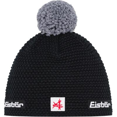 Eisbär, Unisex, Mütze, Jamie Pompon Ski Austria, Schwarz, Grau, (One Size) Eisbär, Unisex, Mütze, Jamie Pompon Ski Austria, Schwarz, Grau, (One Size)