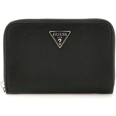 Guess Damen, Portemonnaie, Rosalba SLG Medium Zip Around Wallet, Schwarz Guess Damen, Portemonnaie, Rosalba SLG Medium Zip Around Wallet, Schwarz