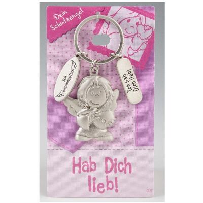 Depesche, Herren, Schlüsselanhänger, 7518-008 Schutzengel Schlüssel-Anhänger aus Metall, Glücksbringer mit Engel, Schlüsselring, Silber Depesche, Herren, Schlüsselanhänger, 7518-008 Schutzengel Schlüssel-Anhänger aus Metall, Glücksbringer mit Engel, Schlüsselring, Silber