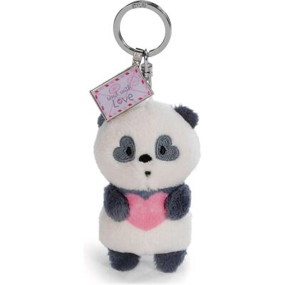 NICI, Schlüsselanhänger, GREEN Panda Love Schlüsselanhänger mit Metallanhänger, 8 cm, Weiss, Schwarz, Mehrfarbig NICI, Schlüsselanhänger, GREEN Panda Love Schlüsselanhänger mit Metallanhänger, 8 cm, Weiss, Schwarz, Mehrfarbig