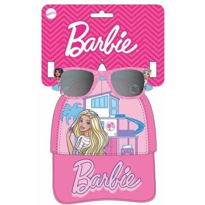 Barbie, Mädchen, Cap, - Cap-Set Sonnenbrille, 53 cm, pink, Rosa Barbie, Mädchen, Cap, - Cap-Set Sonnenbrille, 53 cm, pink, Rosa