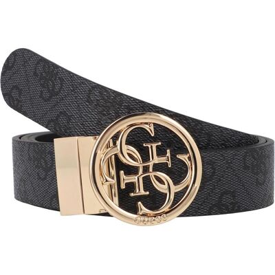 Guess Damen, Gürtel, Gürtel Leder, Gold, Schwarz, (90) Guess Damen, Gürtel, Gürtel Leder, Gold, Schwarz, (90)