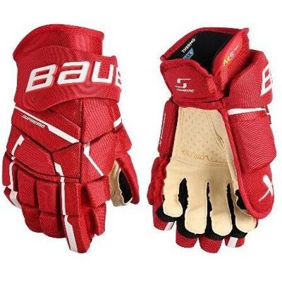 Bauer, Herren, Handschuhe, Supreme M5 Pro INT Hockeyhandschuhe (Rot, 13"/33 cm), Rot, (13) Bauer, Herren, Handschuhe, Supreme M5 Pro INT Hockeyhandschuhe (Rot, 13"/33 cm), Rot, (13)