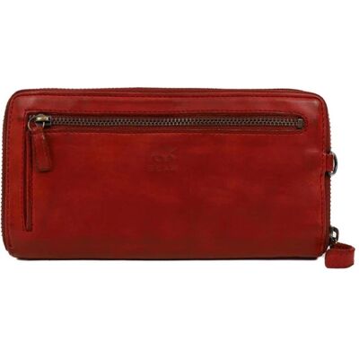 Bear Rock, Damen, Portemonnaie, Portafoglio in Pelle Demi con Cerniera, Rot Bear Rock, Damen, Portemonnaie, Portafoglio in Pelle Demi con Cerniera, Rot