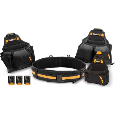 ToughBuilt, Herren, Gürtel, Werkzeuggürtel für Handwerker – TOU-CT-101-4 – Schwarz – Baumwolle – 4er-Pack, Schwarz ToughBuilt, Herren, Gürtel, Werkzeuggürtel für Handwerker – TOU-CT-101-4 – Schwarz – Baumwolle – 4er-Pack, Schwarz