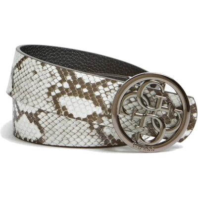 Guess Damen, Gürtel, Kirby Not Adjust & Rev, Double-Sided Model, Textile Belt, Snake Patt, Mehrfarbig, Schwarz, (85) Guess Damen, Gürtel, Kirby Not Adjust & Rev, Double-Sided Model, Textile Belt, Snake Patt, Mehrfarbig, Schwarz, (85)