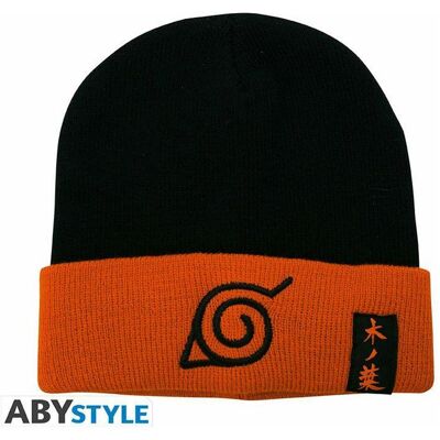 ABYstyle, Unisex, Mütze, NARUTO SHIPPUDEN - Beanie - Konoha, Orange, Schwarz, (One Size) ABYstyle, Unisex, Mütze, NARUTO SHIPPUDEN - Beanie - Konoha, Orange, Schwarz, (One Size)