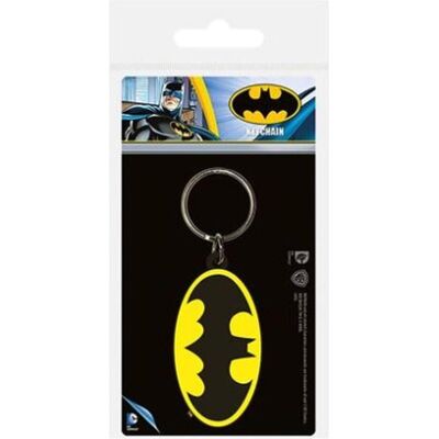 Pyramid Herren, Schlüsselanhänger, Portachiavi Gomma DC Comics : Batman Logo, Gelb, Schwarz Pyramid Herren, Schlüsselanhänger, Portachiavi Gomma DC Comics : Batman Logo, Gelb, Schwarz
