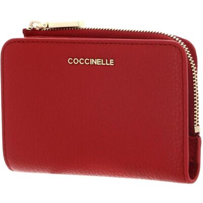 Coccinelle Damen, Portemonnaie, Metallic Soft Wallet, Rot Coccinelle Damen, Portemonnaie, Metallic Soft Wallet, Rot