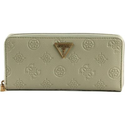 Guess Damen, Portemonnaie, Helaina, Textile Wallet, 3-Sided Zip Fastening, SWPB8403460SAG, Gree, Grün Guess Damen, Portemonnaie, Helaina, Textile Wallet, 3-Sided Zip Fastening, SWPB8403460SAG, Gree, Grün