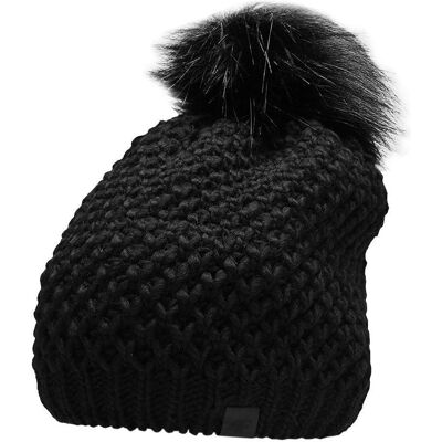 4F, Damen, Mütze, Damenmütze tiefschwarz H4Z22 CAD014 20S (M), Schwarz, (M) 4F, Damen, Mütze, Damenmütze tiefschwarz H4Z22 CAD014 20S (M), Schwarz, (M)