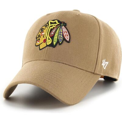 47 Brand, Herren, Cap, NHL Chicago Blackhawks, Beige, (One Size) 47 Brand, Herren, Cap, NHL Chicago Blackhawks, Beige, (One Size)