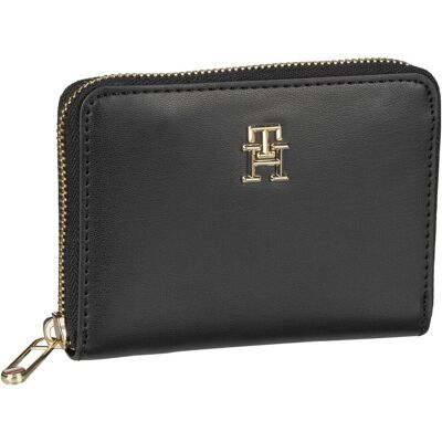 Tommy Hilfiger Damen, Portemonnaie, Geldbörse Iconic Tommy Med Ziparound PSP23, Schwarz Tommy Hilfiger Damen, Portemonnaie, Geldbörse Iconic Tommy Med Ziparound PSP23, Schwarz