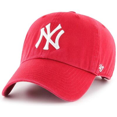 47 Brand, Herren, Cap, Relaxed Fit Cap - Clean Up New York Yankees Rot, Rot 47 Brand, Herren, Cap, Relaxed Fit Cap - Clean Up New York Yankees Rot, Rot