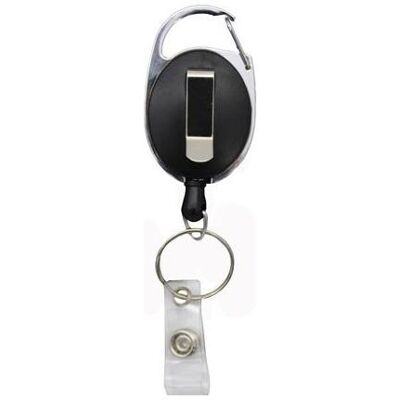 Wedo, Herren, Schlüsselanhänger, Gürtel-Clip mit ausziehbarer Nylonschnur, Weiss, Silber, Schwarz Wedo, Herren, Schlüsselanhänger, Gürtel-Clip mit ausziehbarer Nylonschnur, Weiss, Silber, Schwarz