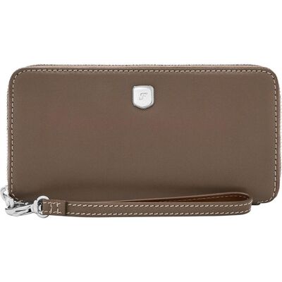 Fossil, Damen, Portemonnaie, Lennox Leren Nylon Handtas mit Zip Continental Portemonnee und Ritsvak, Braun Fossil, Damen, Portemonnaie, Lennox Leren Nylon Handtas mit Zip Continental Portemonnee und Ritsvak, Braun