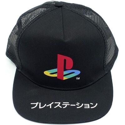 Heroes Inc, Herren, Cap, Cap PlayStation Katakana Logo Black 56cm, Schwarz Heroes Inc, Herren, Cap, Cap PlayStation Katakana Logo Black 56cm, Schwarz