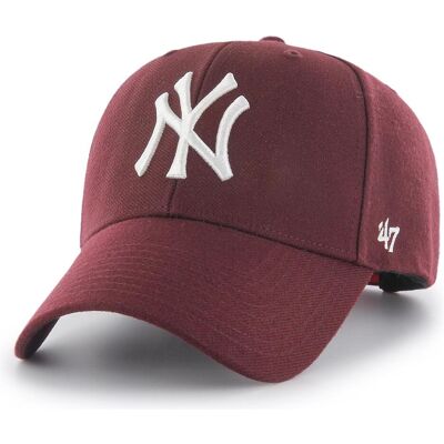 47 Brand, Herren, Cap, MLB New York Yankees Dunkel, Rot, (One Size) 47 Brand, Herren, Cap, MLB New York Yankees Dunkel, Rot, (One Size)