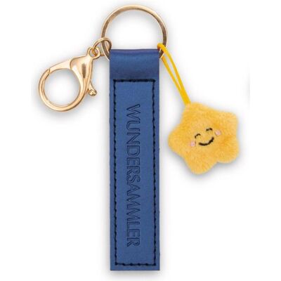 Magni, Unisex, Schlüsselanhänger, NICI Schlüsselanhänger Wundersammler Kunstlederband mit Stern blau 10cm, Gelb, Blau Magni, Unisex, Schlüsselanhänger, NICI Schlüsselanhänger Wundersammler Kunstlederband mit Stern blau 10cm, Gelb, Blau