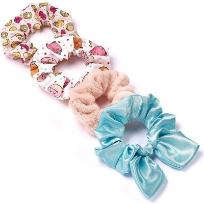 Carat, Haargummi, Fruit Print Scrunchie Set - Pink & Blue by Pusheen The Cat (Haargummi Set) Carat, Haargummi, Fruit Print Scrunchie Set - Pink & Blue by Pusheen The Cat (Haargummi Set)