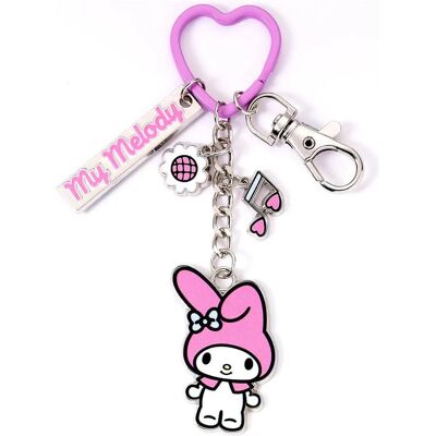 Mädchen, Schlüsselanhänger, Portachiavi Hello Kitty My Melody with Charms, Mehrfarbig, Rosa Mädchen, Schlüsselanhänger, Portachiavi Hello Kitty My Melody with Charms, Mehrfarbig, Rosa