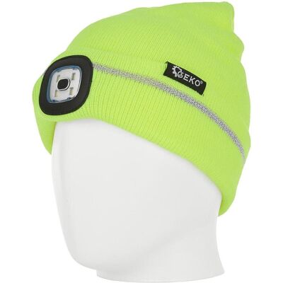 GEKO, Unisex, Mütze, Czapka Zimowa Z Lampką LED Ostrzegawcza żółta, Gelb GEKO, Unisex, Mütze, Czapka Zimowa Z Lampką LED Ostrzegawcza żółta, Gelb
