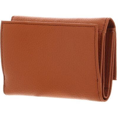Coccinelle Damen, Portemonnaie, Metallic Soft Wallet Grainy Leather, Braun, Orange Coccinelle Damen, Portemonnaie, Metallic Soft Wallet Grainy Leather, Braun, Orange