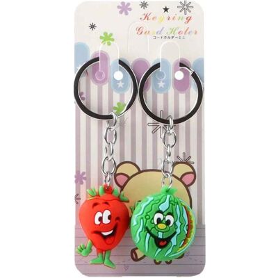 Jono Toys, Mädchen, Schlüsselanhänger, Schlüsselanhänger 2ST Früchte sortiert, Mehrfarbig Jono Toys, Mädchen, Schlüsselanhänger, Schlüsselanhänger 2ST Früchte sortiert, Mehrfarbig