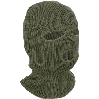 Mil-tec, Sturmhaube + Halsschlauch, Winter-Sturmhaube - 3 Löcher - Grün, Grün Mil-tec, Sturmhaube + Halsschlauch, Winter-Sturmhaube - 3 Löcher - Grün, Grün