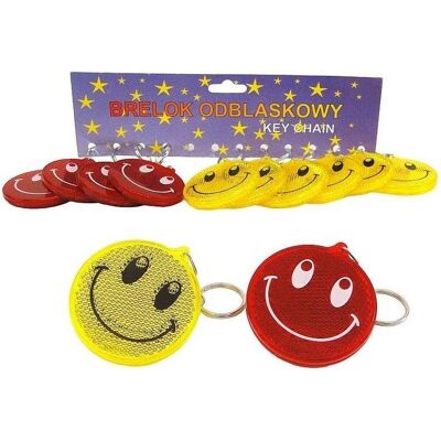 Adar, Schlüsselanhänger, Schlüsselanhänger reflektierender Anhänger mit Smiley, 12 Stk, Mehrfarbig Adar, Schlüsselanhänger, Schlüsselanhänger reflektierender Anhänger mit Smiley, 12 Stk, Mehrfarbig