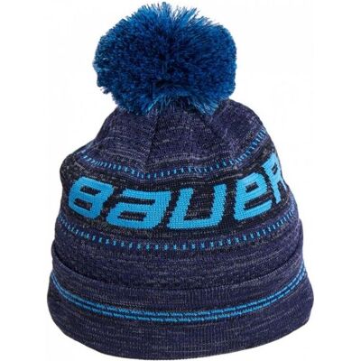 Bauer, Unisex, Mütze, NE Wintermütze aus Strick mit Bommeln, Blau Bauer, Unisex, Mütze, NE Wintermütze aus Strick mit Bommeln, Blau