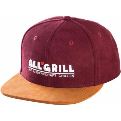 All'Grill, Cap, Kappe Snapback weinrot, Rot All'Grill, Cap, Kappe Snapback weinrot, Rot