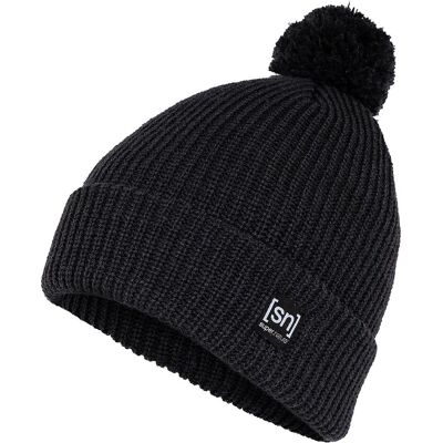 Super Natural, Damen, Mütze, Pom Beanie, Schwarz, (One Size) Super Natural, Damen, Mütze, Pom Beanie, Schwarz, (One Size)