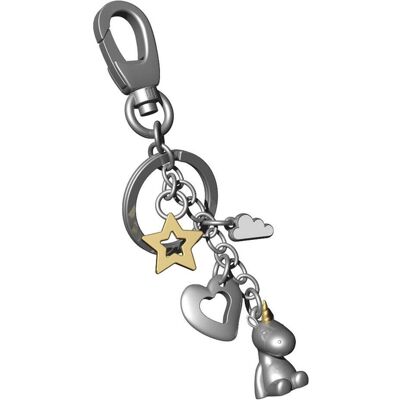 Metalmorphose, Mädchen, Schlüsselanhänger, Schlüsselanhänger Unicorn Heart Star Cloud, Gold, Mehrfarbig Metalmorphose, Mädchen, Schlüsselanhänger, Schlüsselanhänger Unicorn Heart Star Cloud, Gold, Mehrfarbig