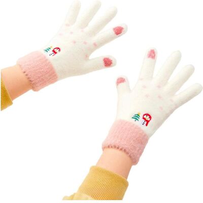 Hurtel, Damen, Handschuhe, Schneemann-Winter-Touch-Handschuhe – weiss, Weiss, (One Size) Hurtel, Damen, Handschuhe, Schneemann-Winter-Touch-Handschuhe – weiss, Weiss, (One Size)