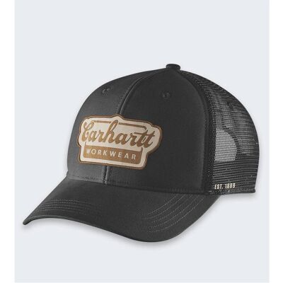 Carhartt, Cap, Robuste Flex Twill Mesh SCHWARZE Kappe, Schwarz Carhartt, Cap, Robuste Flex Twill Mesh SCHWARZE Kappe, Schwarz