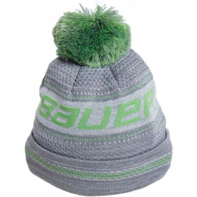 Bauer, Mädchen, Mütze, NE Pom Knit Jr Wintermütze, Grün, Grau, Silber Bauer, Mädchen, Mütze, NE Pom Knit Jr Wintermütze, Grün, Grau, Silber