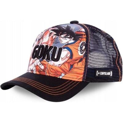 Capslab, Unisex, Cap, Dragon Ball Son Goku Manga Trucker Cap - CL/DBZ4/1/GOK, Schwarz, Orange Capslab, Unisex, Cap, Dragon Ball Son Goku Manga Trucker Cap - CL/DBZ4/1/GOK, Schwarz, Orange