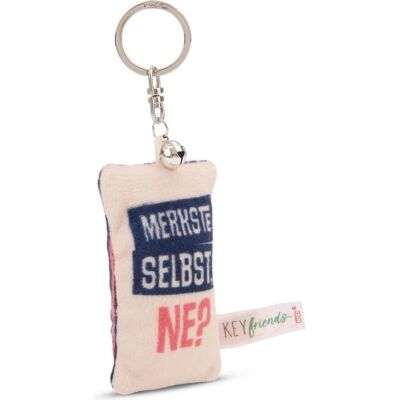 Magni, Unisex, Schlüsselanhänger, NICI Schlüsselanhänger Mini Plüschkissen Merkste selbst ne? mit Glöckchen 8cm, Mehrfarbig Magni, Unisex, Schlüsselanhänger, NICI Schlüsselanhänger Mini Plüschkissen Merkste selbst ne? mit Glöckchen 8cm, Mehrfarbig