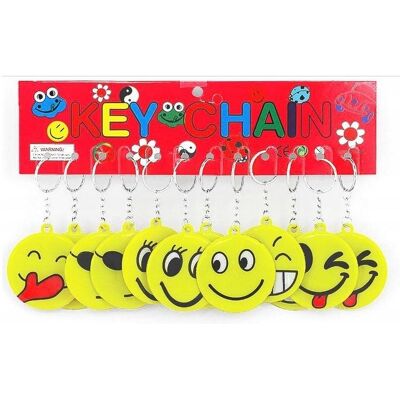 Adar, Schlüsselanhänger, Smiley-Schlüsselanhänger (12 Stück), Mehrfarbig Adar, Schlüsselanhänger, Smiley-Schlüsselanhänger (12 Stück), Mehrfarbig