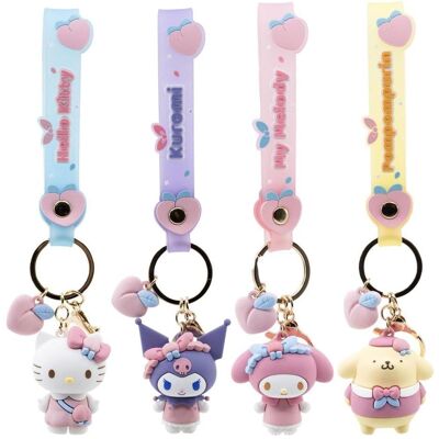 YuMe, Mädchen, Schlüsselanhänger, Peach Series Hello Kitty and Friends (Assortiert - 1 Stück), Mehrfarbig YuMe, Mädchen, Schlüsselanhänger, Peach Series Hello Kitty and Friends (Assortiert - 1 Stück), Mehrfarbig