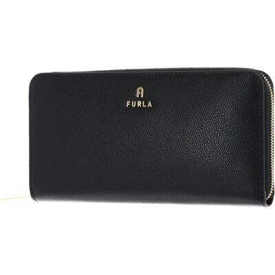 Furla, Damen, Portemonnaie, Camelia Zip Around Wallet, Schwarz Furla, Damen, Portemonnaie, Camelia Zip Around Wallet, Schwarz